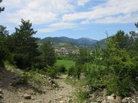 Vista de Hecho desde el sendero