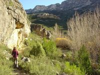 Sendero junto al río Guadalope