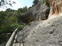 Barandillas protectoras en el barranco